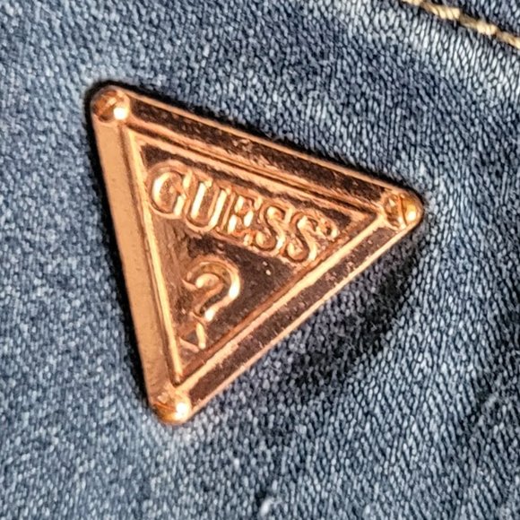 EUC Super High-Waisted Stretch Copper Studded Guess Jeans Size 28 - Picture 2 of 14